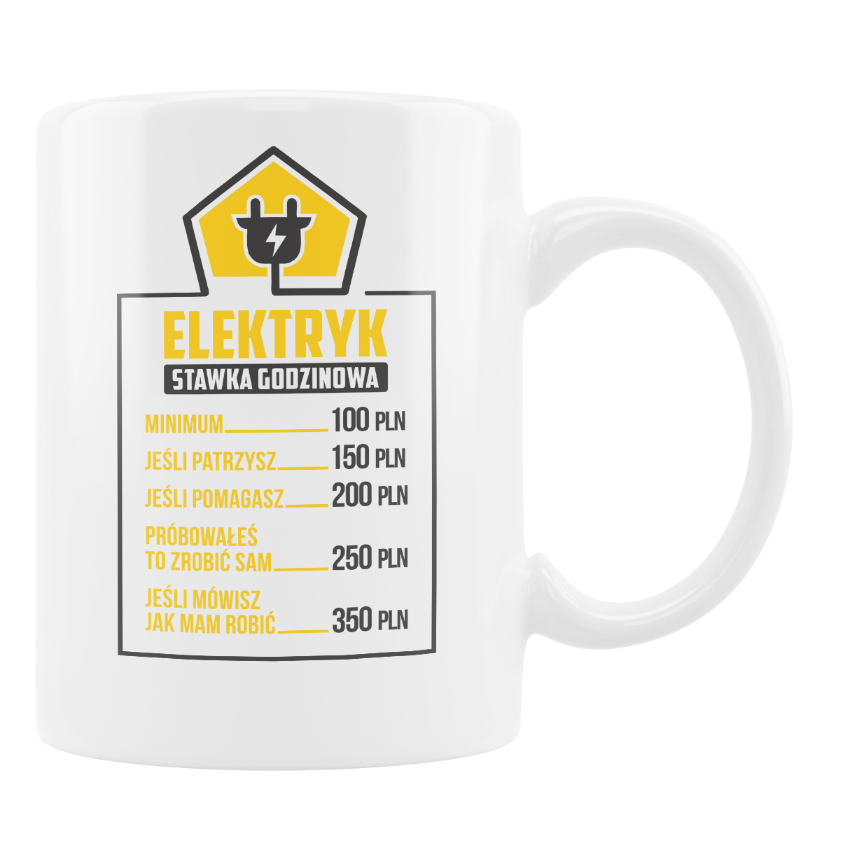 

Kubek Śmieszny Elektryka Stawka Godzinowa