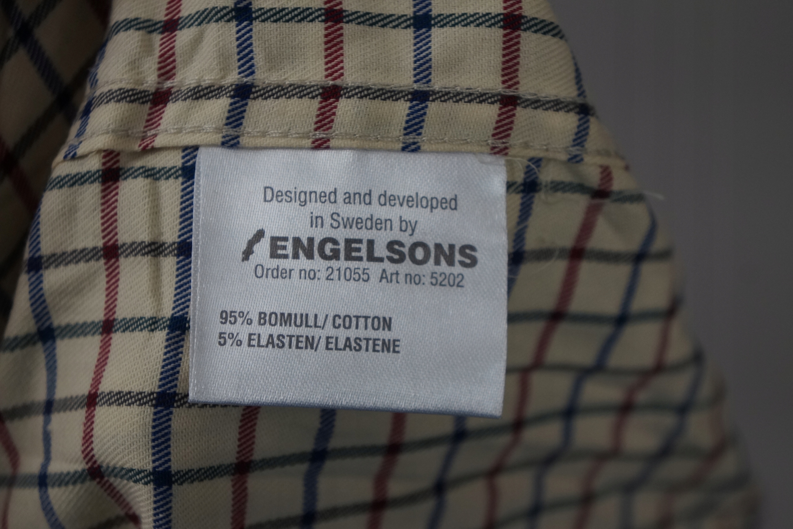 Koszula Euro-Hunt Tattersallskjorta męska Nowa M Rękaw długi rękaw