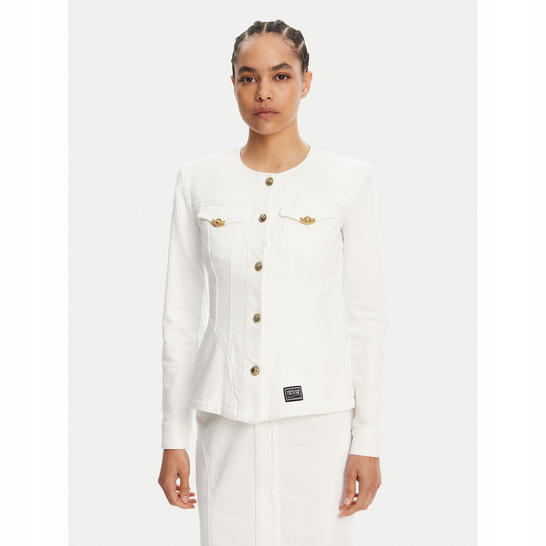 Versace Jeans Couture Damskie Kurtka jeansowa Biały
