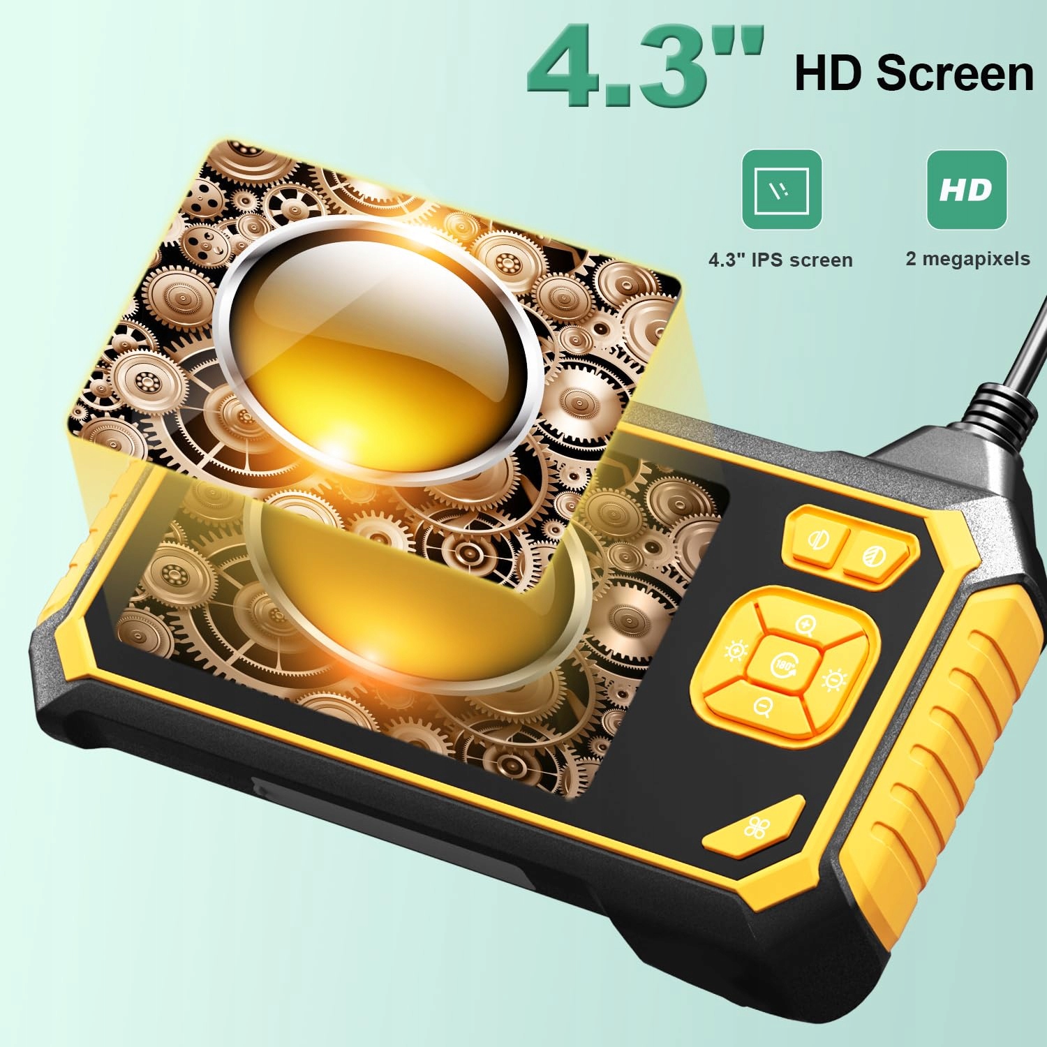 ENDOSKOPKAMERA 8mm IP67 Wodoodporna 4.3" IPS 1080P HD 5M — miniatura 3