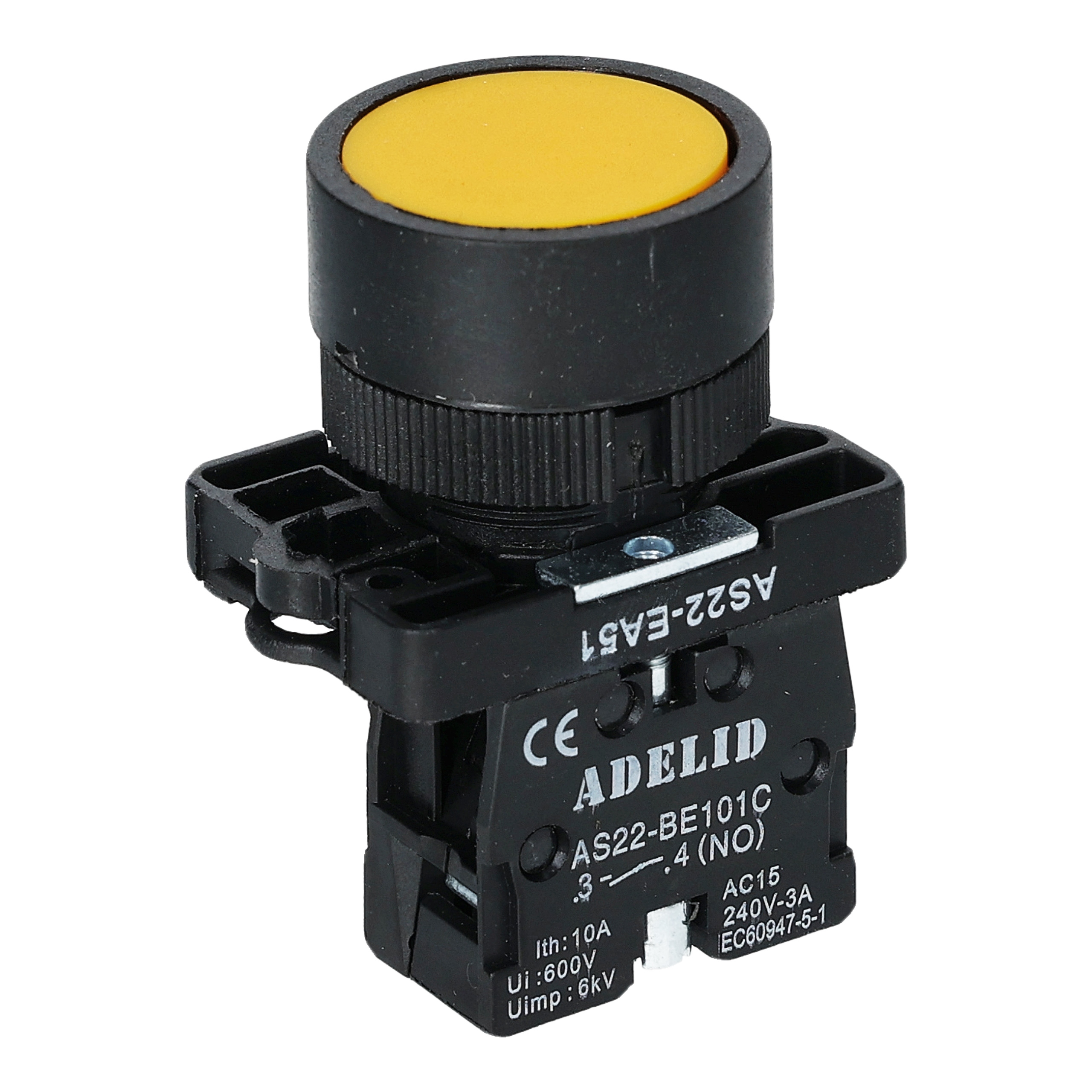 PRZYCISK STEROWNICZY ŻÓŁTY XB2 EA51 FI22 NO Kod producenta AS22-EA51