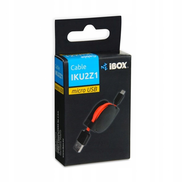 Kabel USB iBOX Micro USB zwijany 0.75m Kod producenta IKU2Z1