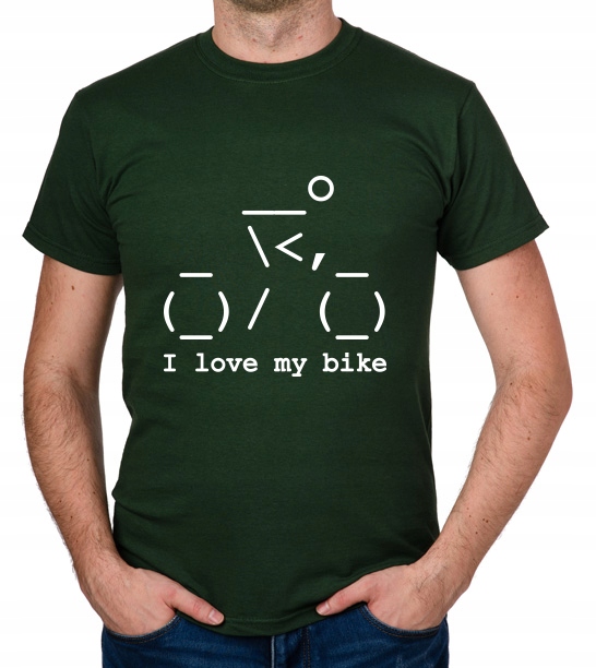

koszulka I Love My Bike Ascii prezent