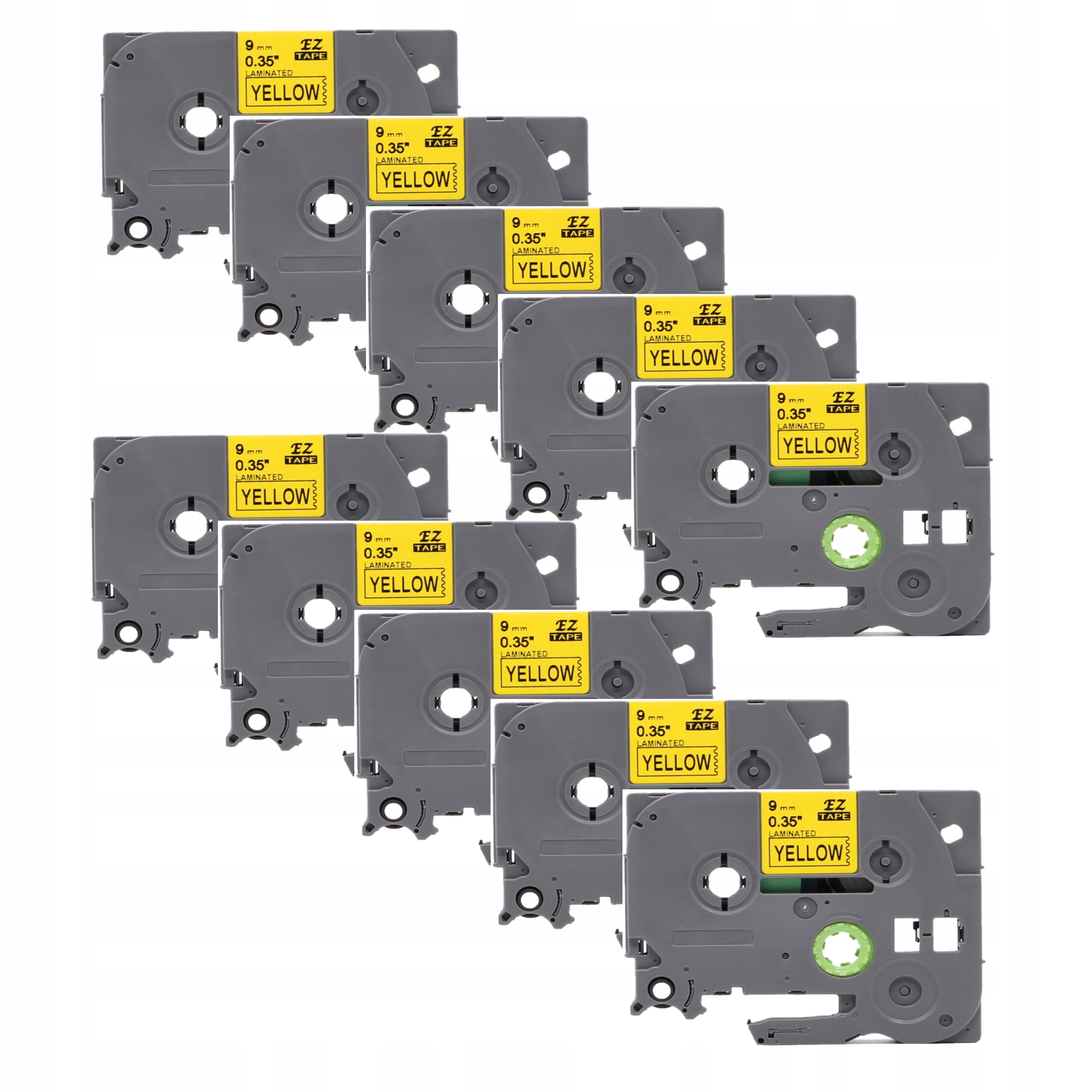 Páska 9 mm pro Brother TZe-621 PT1010, sada 10 ks