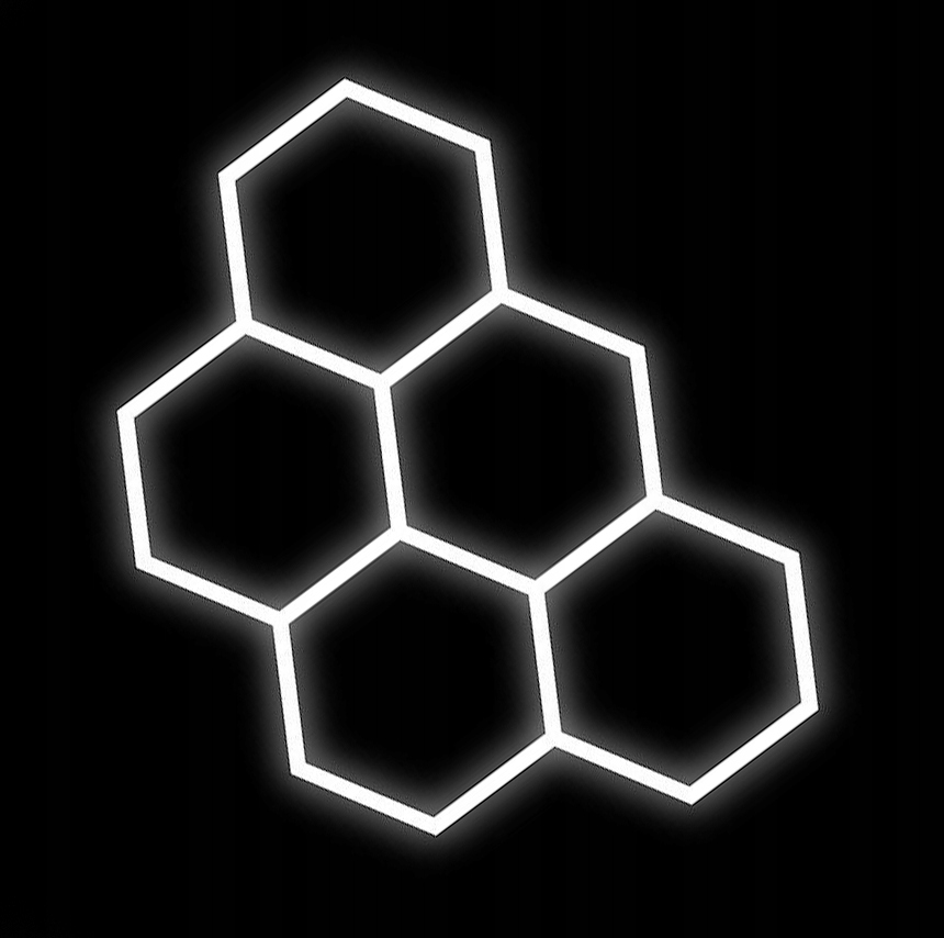 Led stropní osvětlení ve tvaru včelího plástu 6500K 168W 5 Hexagon