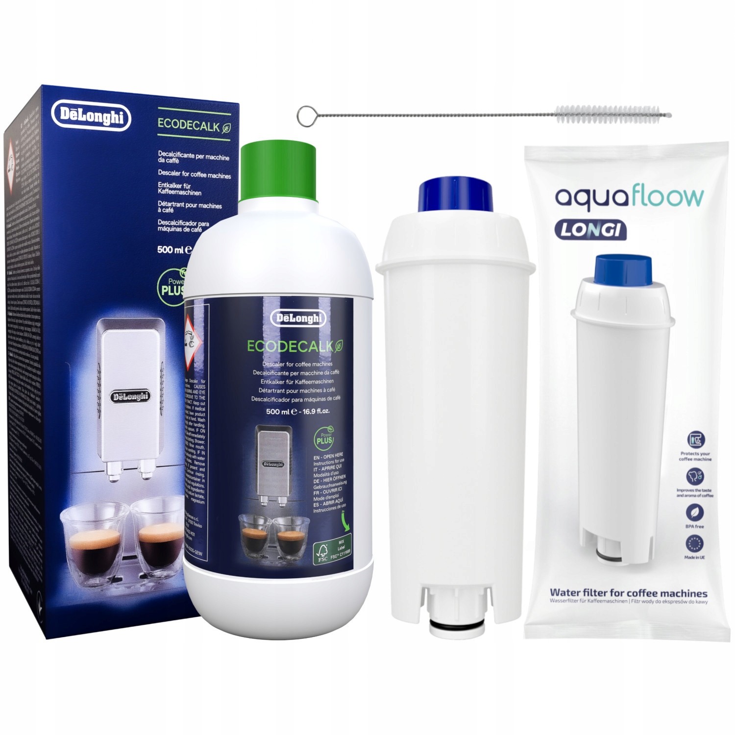 

1x Filtr Wody DeLonghi Odkamieniacz 500ml Zestaw