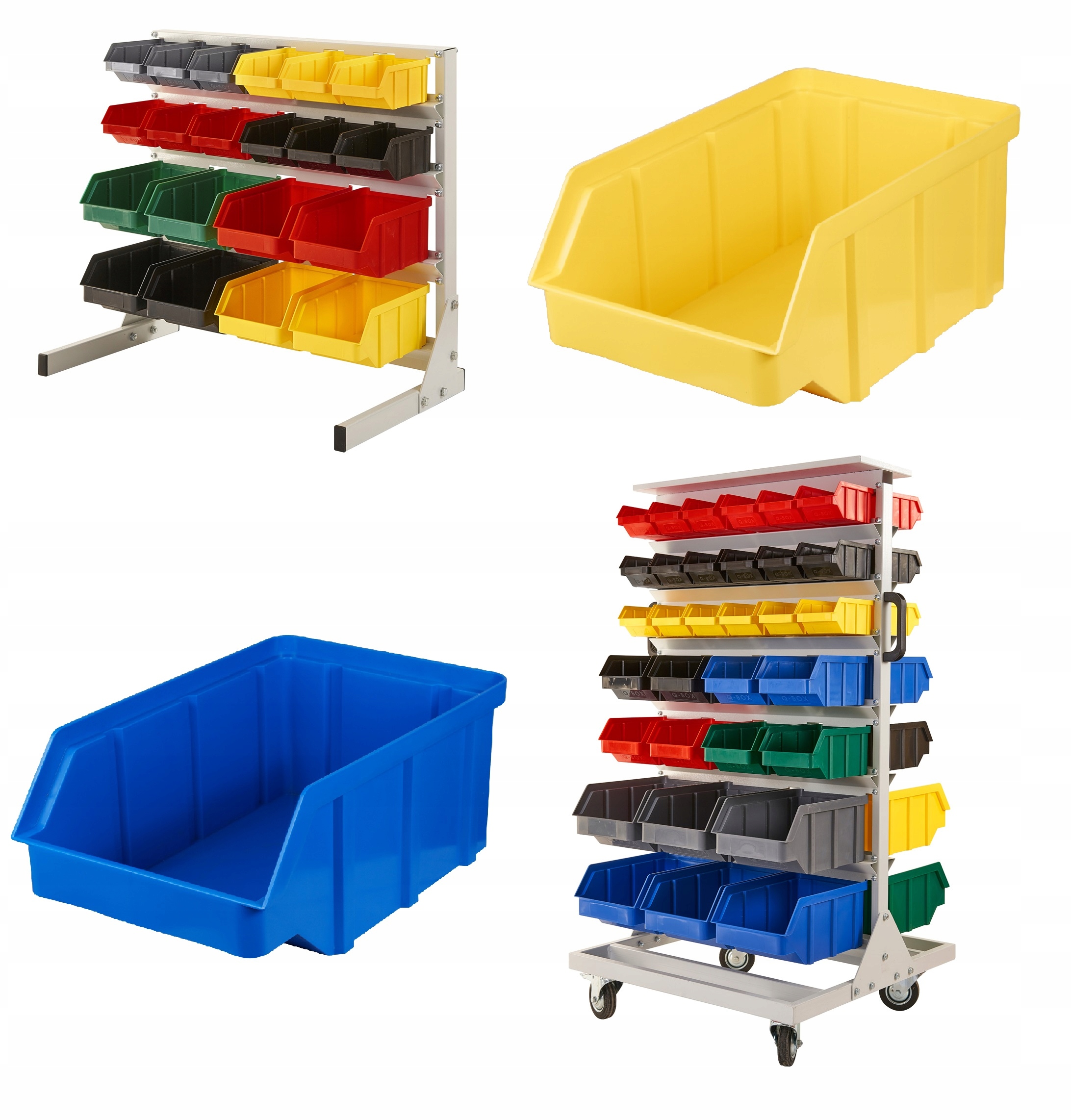 Regal z pojemnikami kuwety warsztatowe 20 szt Mark 2PW