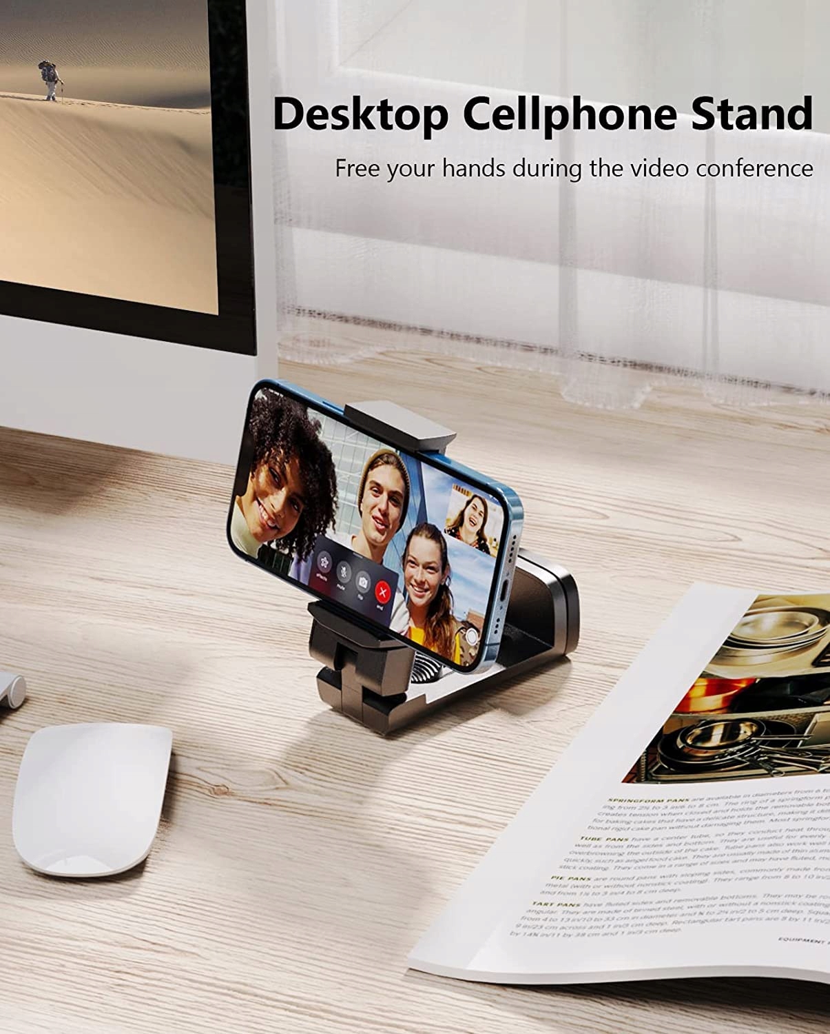 KLEARLOOK Uchwyt Na Telefon Do Samolotu 360° Regulowany Stojak Podróżny — miniatura 6