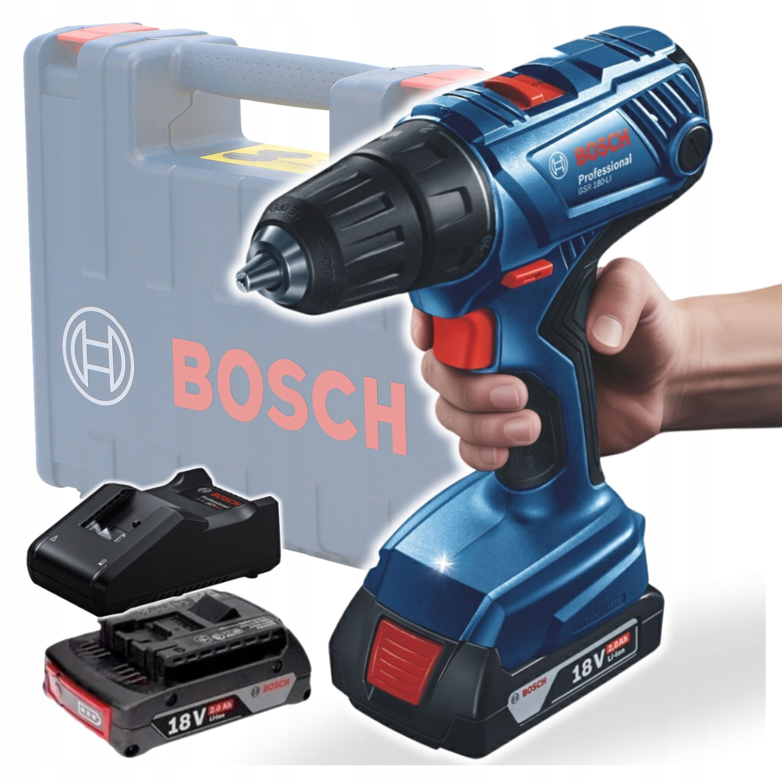 Bosch Professional Gsr 180-LI Wkrętarka akumulatorowa 18V 54Nm 06019F8109