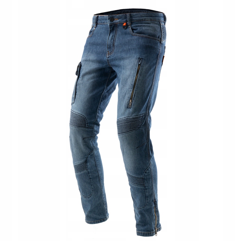 Motocyklové Džínsy Rebelhorn Vandal Washed Blue Monolayer 42/32
