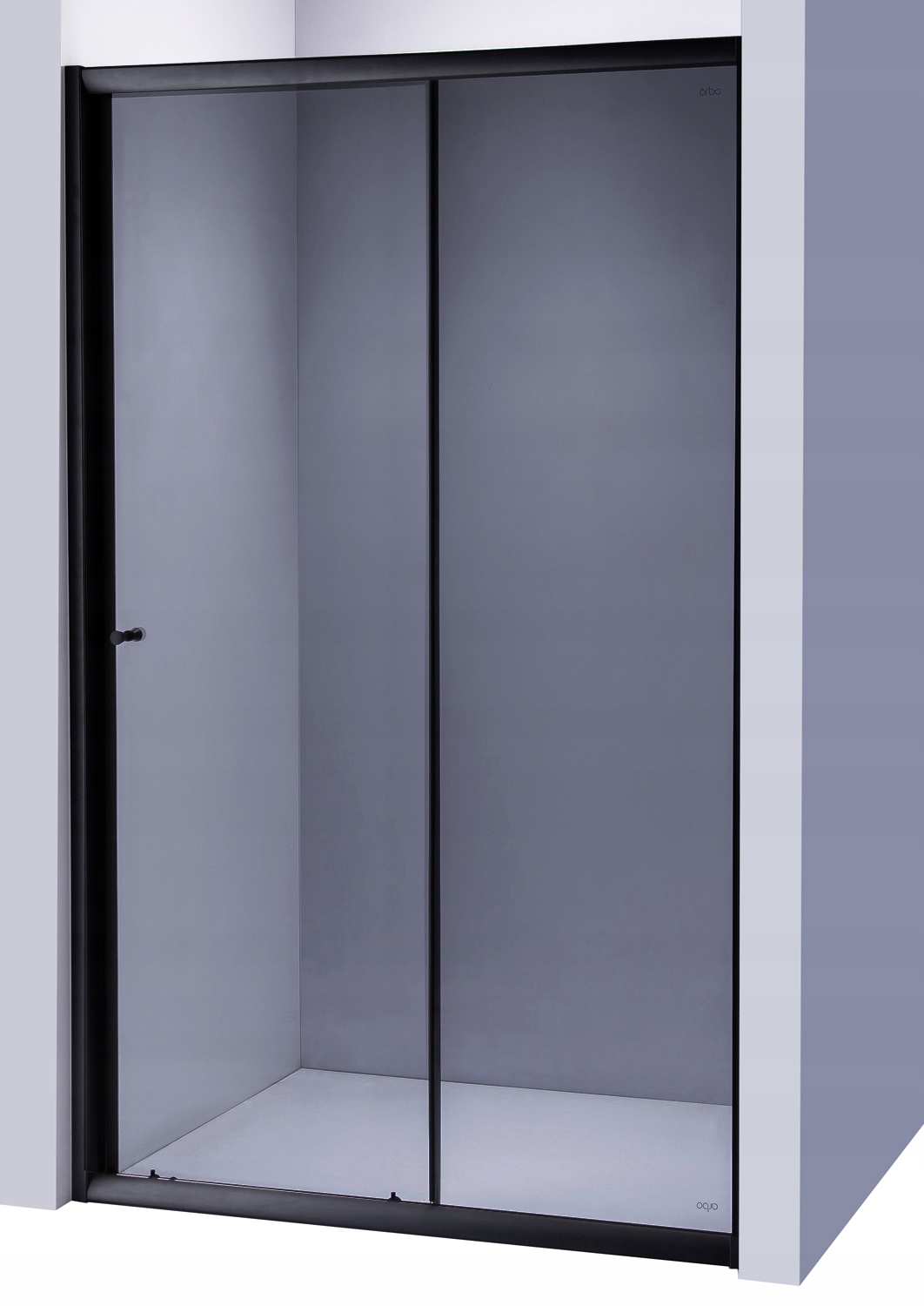 DRZWI PRYSZNICOWE PRZESUWNE BLACK CZARNE 115/195