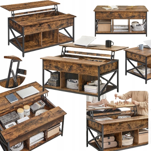 Konferenčný Stolík s reguláciou výšky Rozkladacia doska Loft Jedálenský stôl