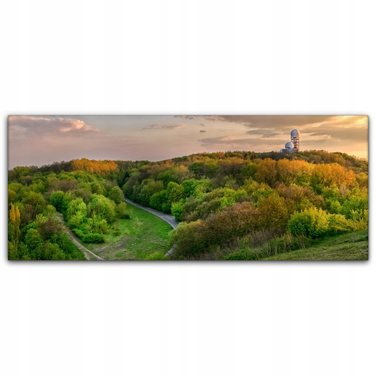 

Canvas na ramie ścienny 125x50 Wieś Zachód Słońca