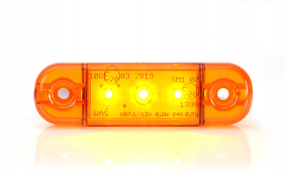 LAMPA OBRYSOWA BOCZNA LED POMARAŃCZOWA NACZEPA WAŚ