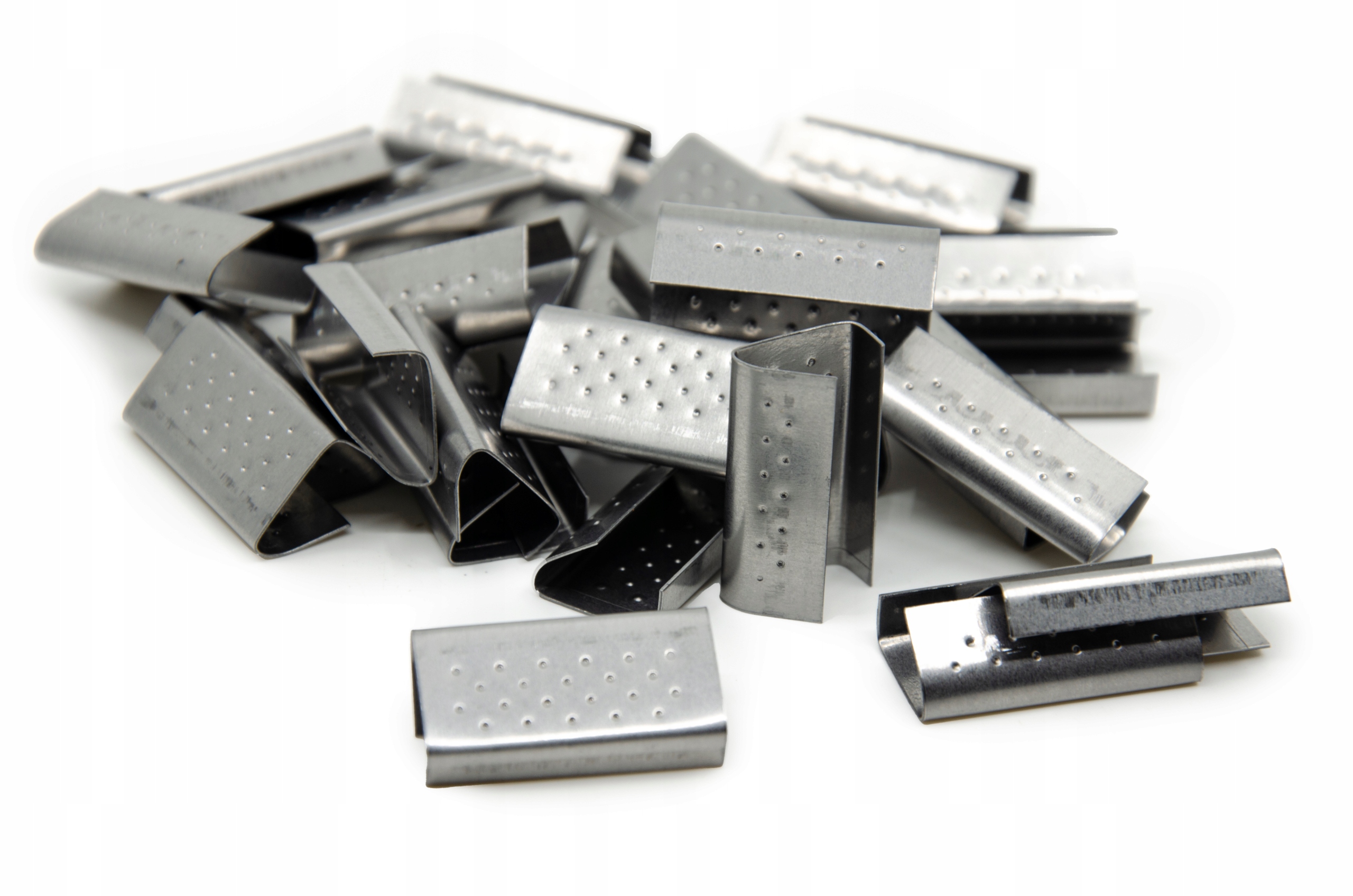 16MM ZAPINKI BLASZANE ZACISKANE ZGNIATANE DO TAŚMA