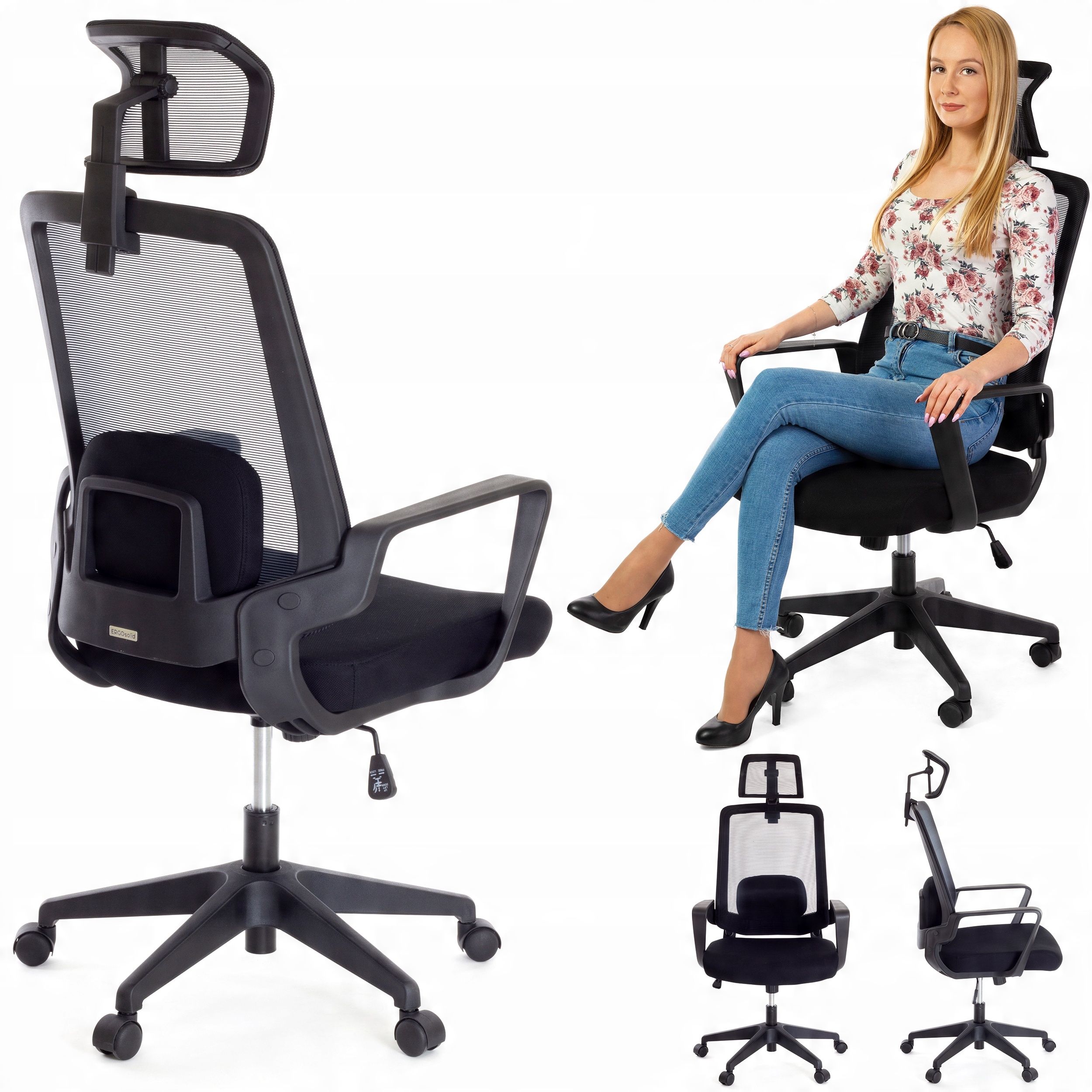 

Ergonomiczny Fotel Biurowy Krzesło obrotowe AMO70+