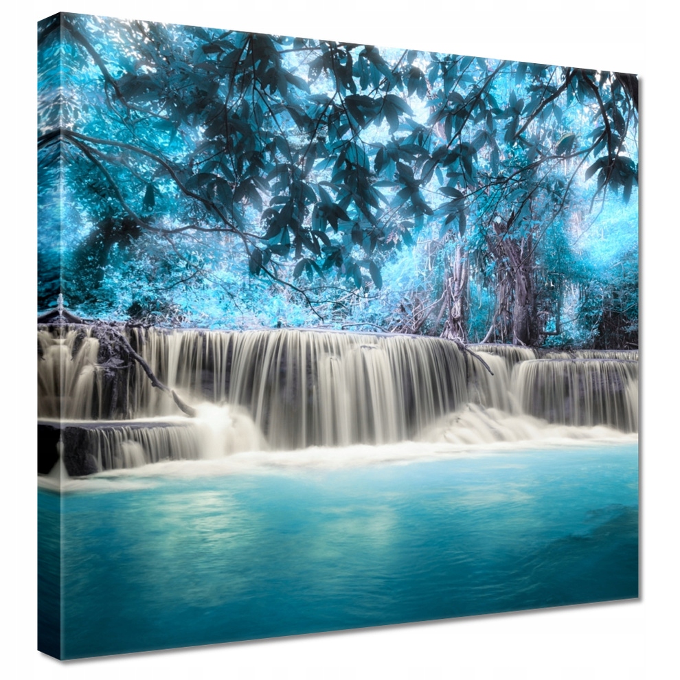 Obraz 80x80 Modrý vodopád