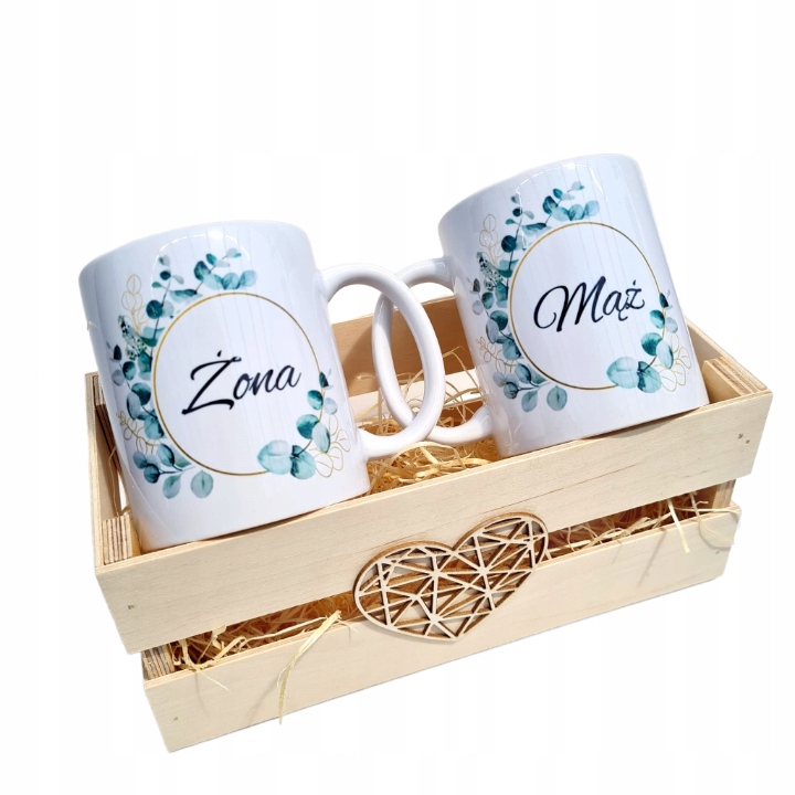 Zestaw Kubków Mąż Żona Prezent Ślub Wesele