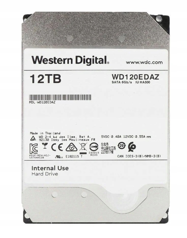 Pevný Disk Wd HA500 WD120EDAZ 12TB 3.5" Sata