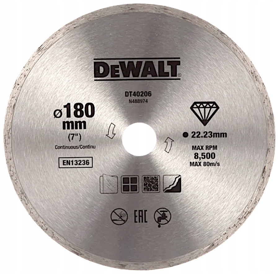 

Dewalt DT40206 Tarcza Diamentowa Do Płytek 180mm