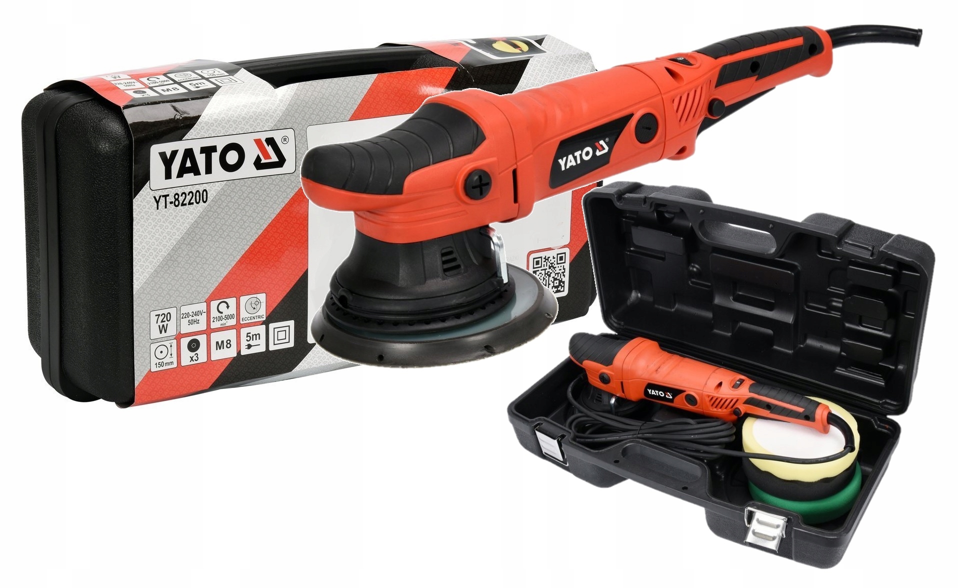 Automobilová Leštička 3 Špongie 720W Yato YT-82200