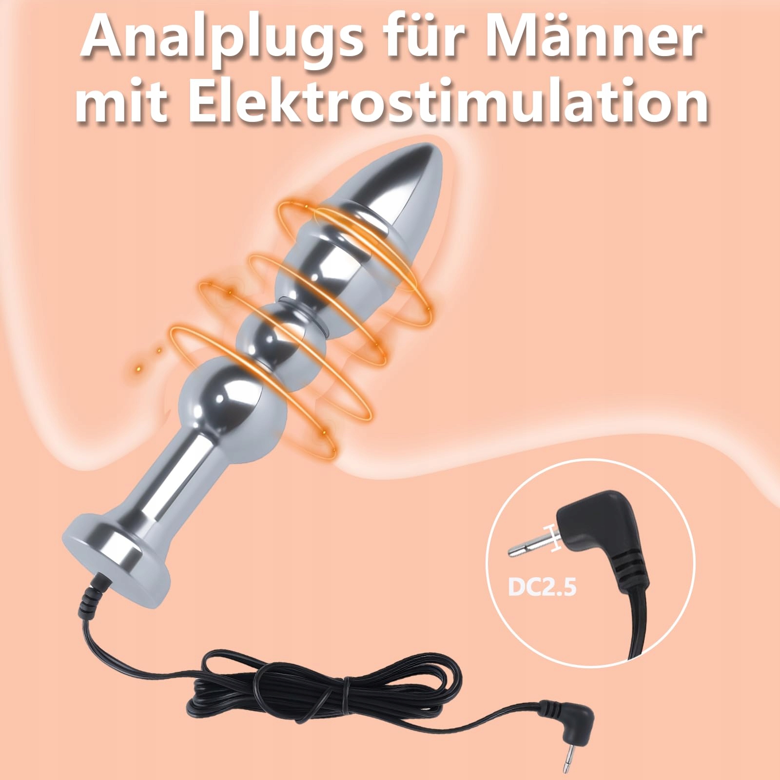 ELEKTROSCHOCK Korek Analny Stalowy Do Elektrostymulacji Masażer Prostaty — miniatura 6