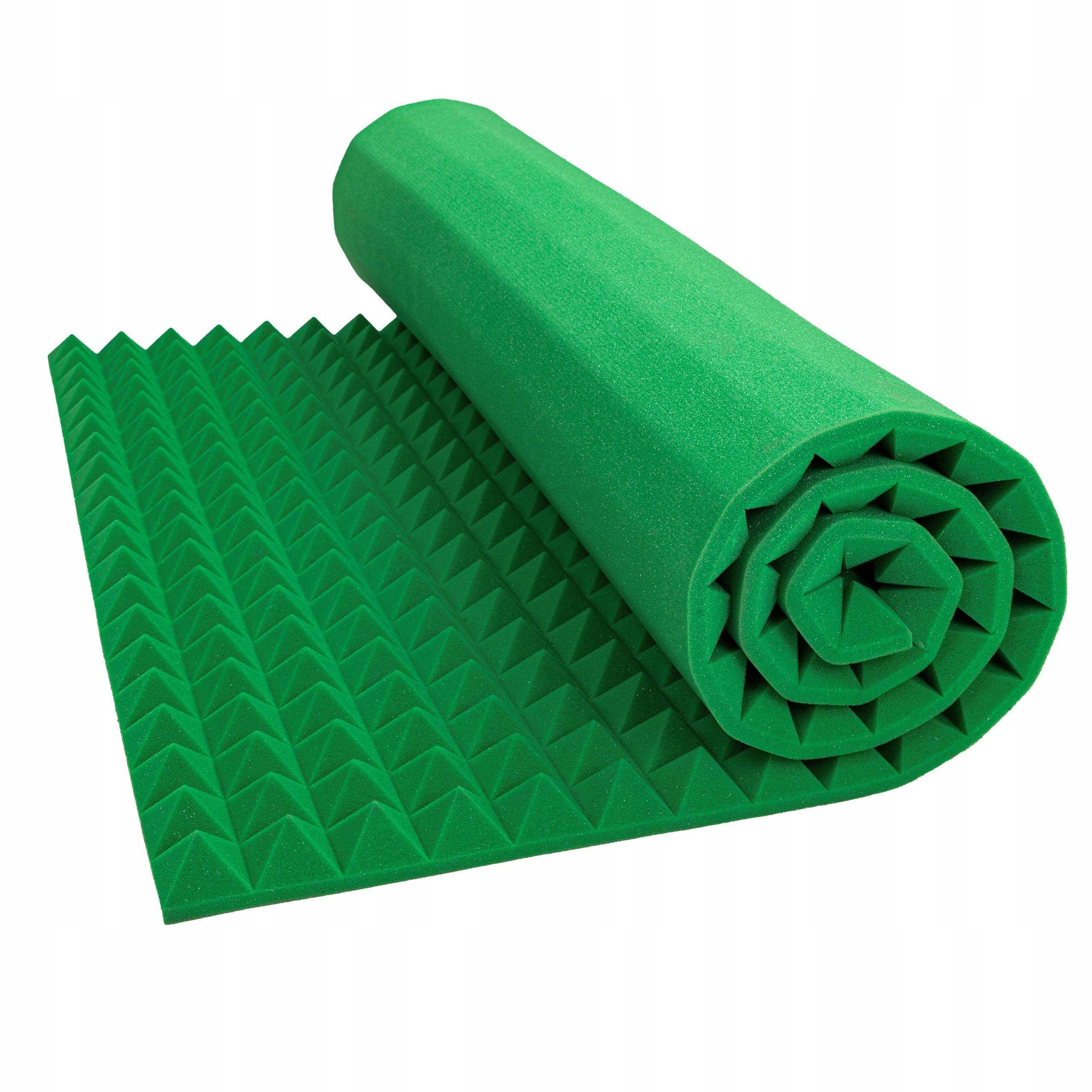 Akustické panely ve tvaru pyramidy 4 cm tmavě zelené, absorbující 2 m2