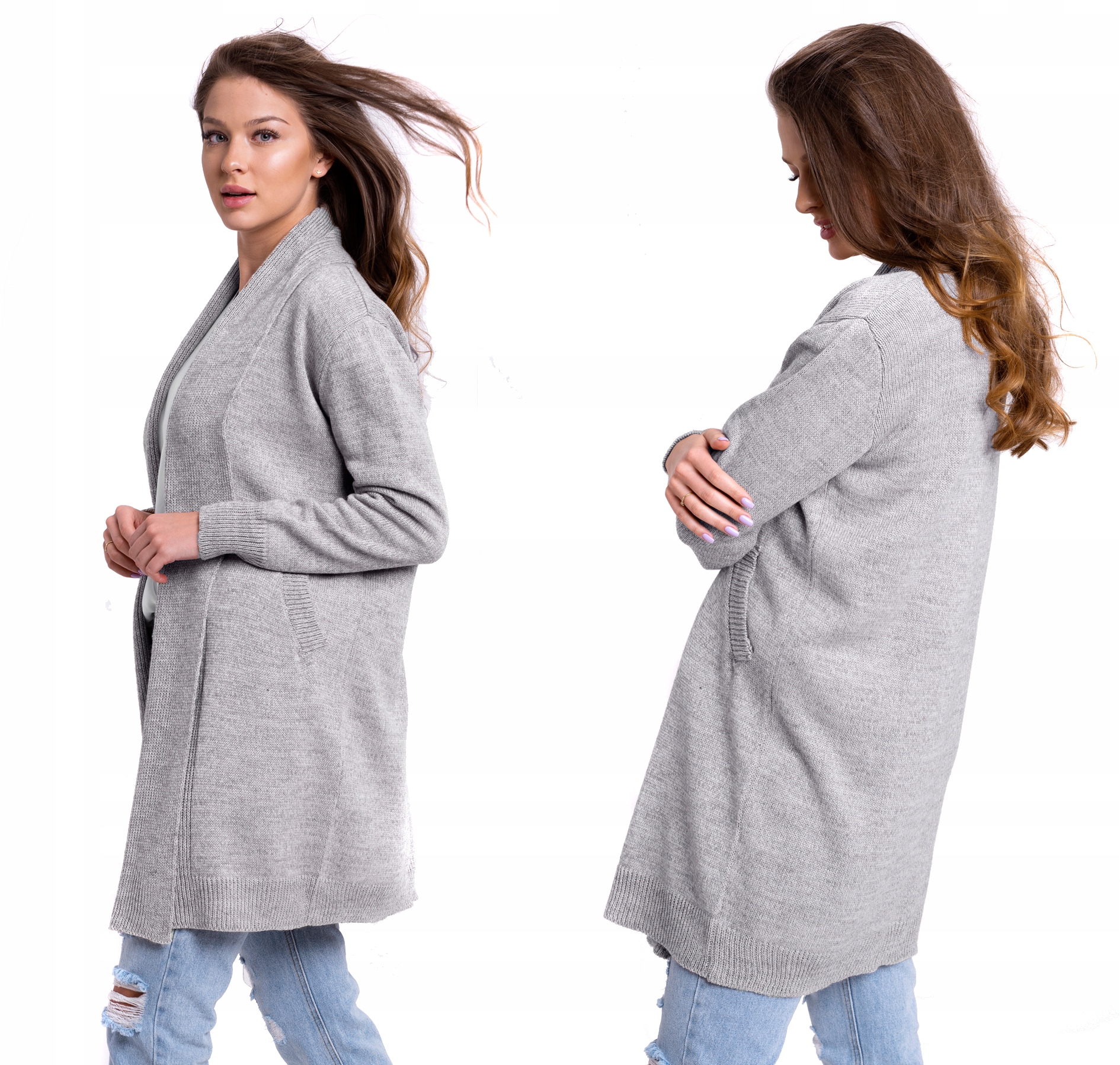 

Colin Kardigan Z Szalowym Kołnierzem I Kieszeniami