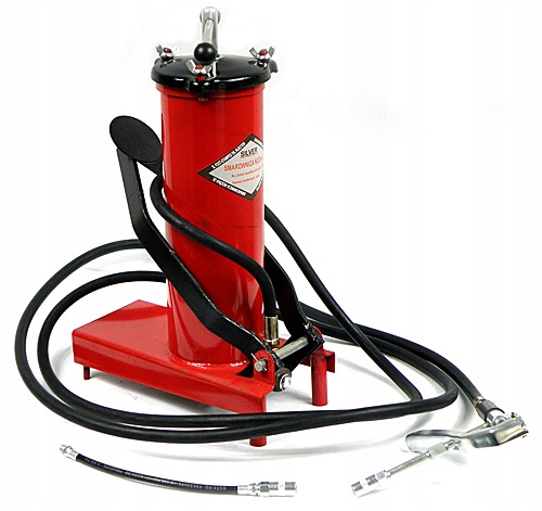 SMAROWNICA NOŻNA 3L TAWOTNICA TOWOTNICA + WĄŻ 4 METRY + 2 KOŃCÓWKI SILVER