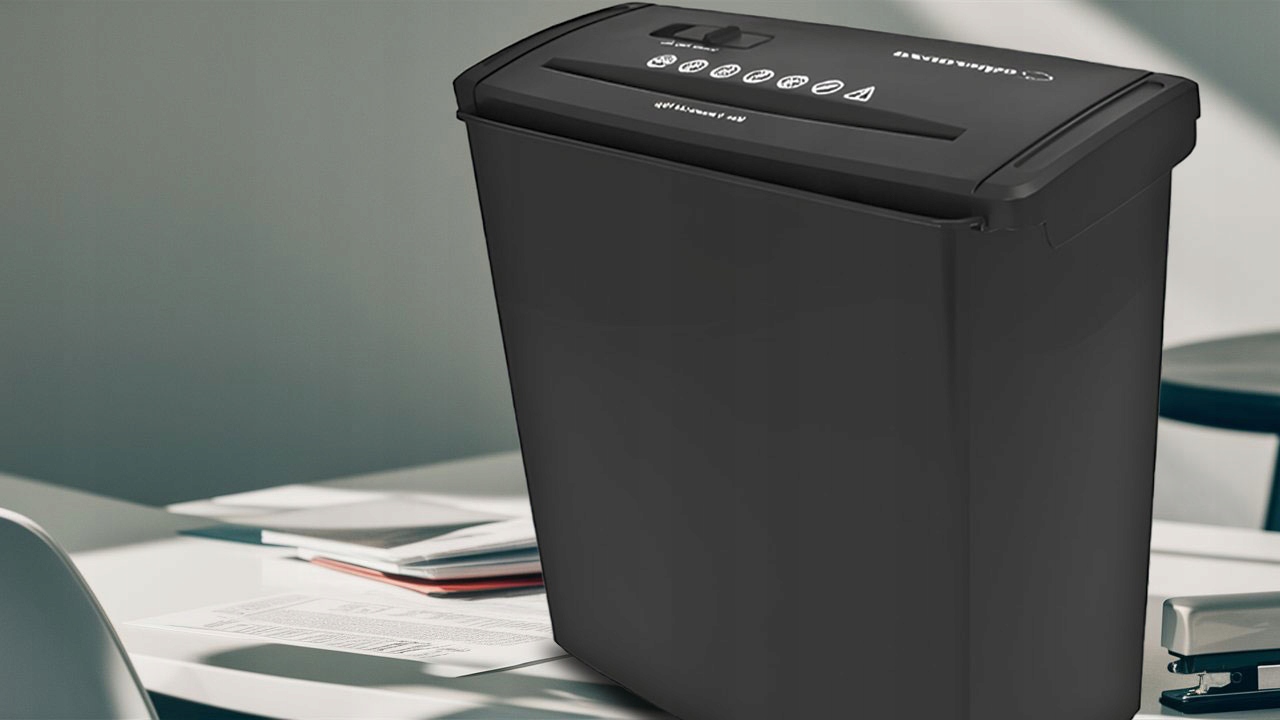 MOCNA BIUROWA NISZCZARKA DO PAPIERU DOKUMENTÓW POJEMNA Z KOSZEM 10L Pojemność kosza 10 l