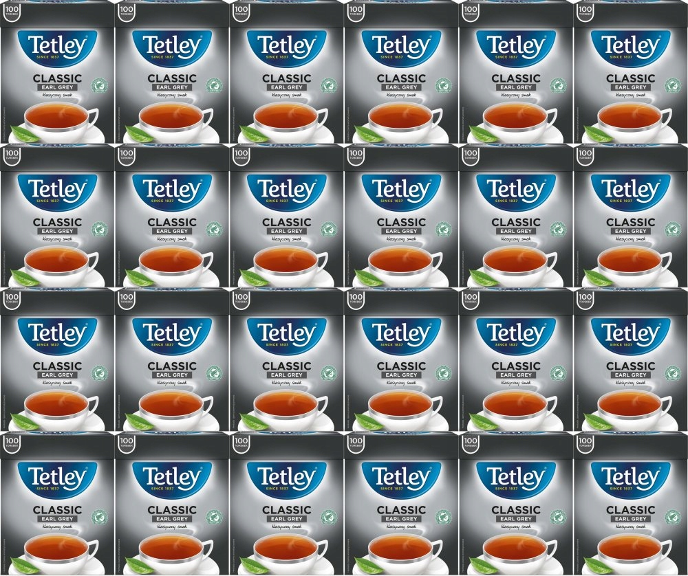Herbata Earl Grey w torebkach Tetley Classic, 100 sztuk x 1.5g x24