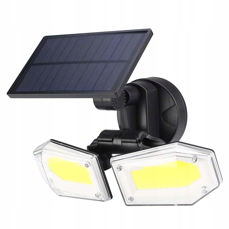 

Lampa Solarna Czujnik Ruchu Zmierzchu 2 Reflektory