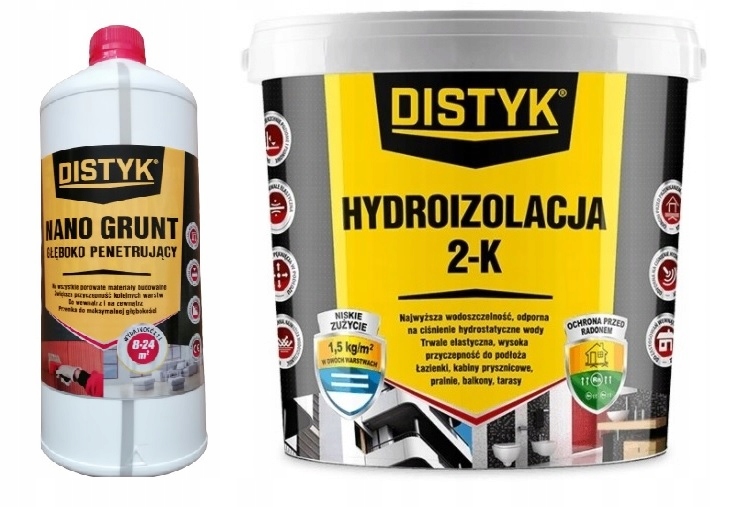 

Hydroizolacja Distyk 2K uszczelniający izolacja 7k