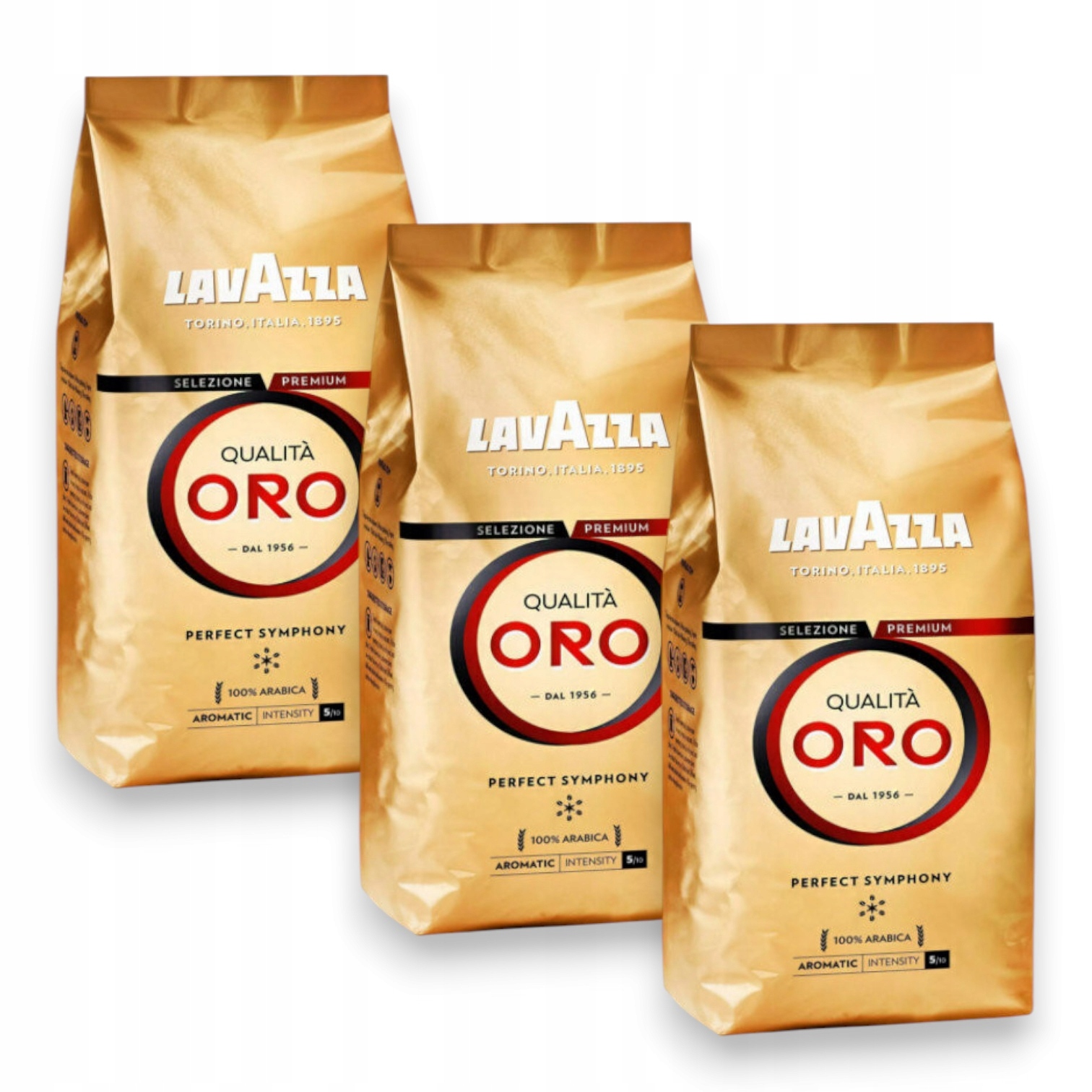 Levně Káva zrnková Arabica Lavazza Qualita Oro 3 x 1000 g