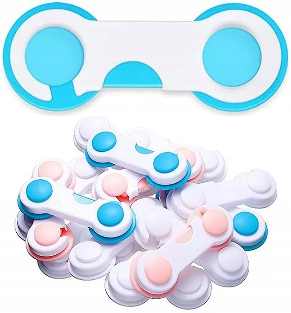 

Zabezpieczenie Szafek Blokada Biało Niebieska X 1