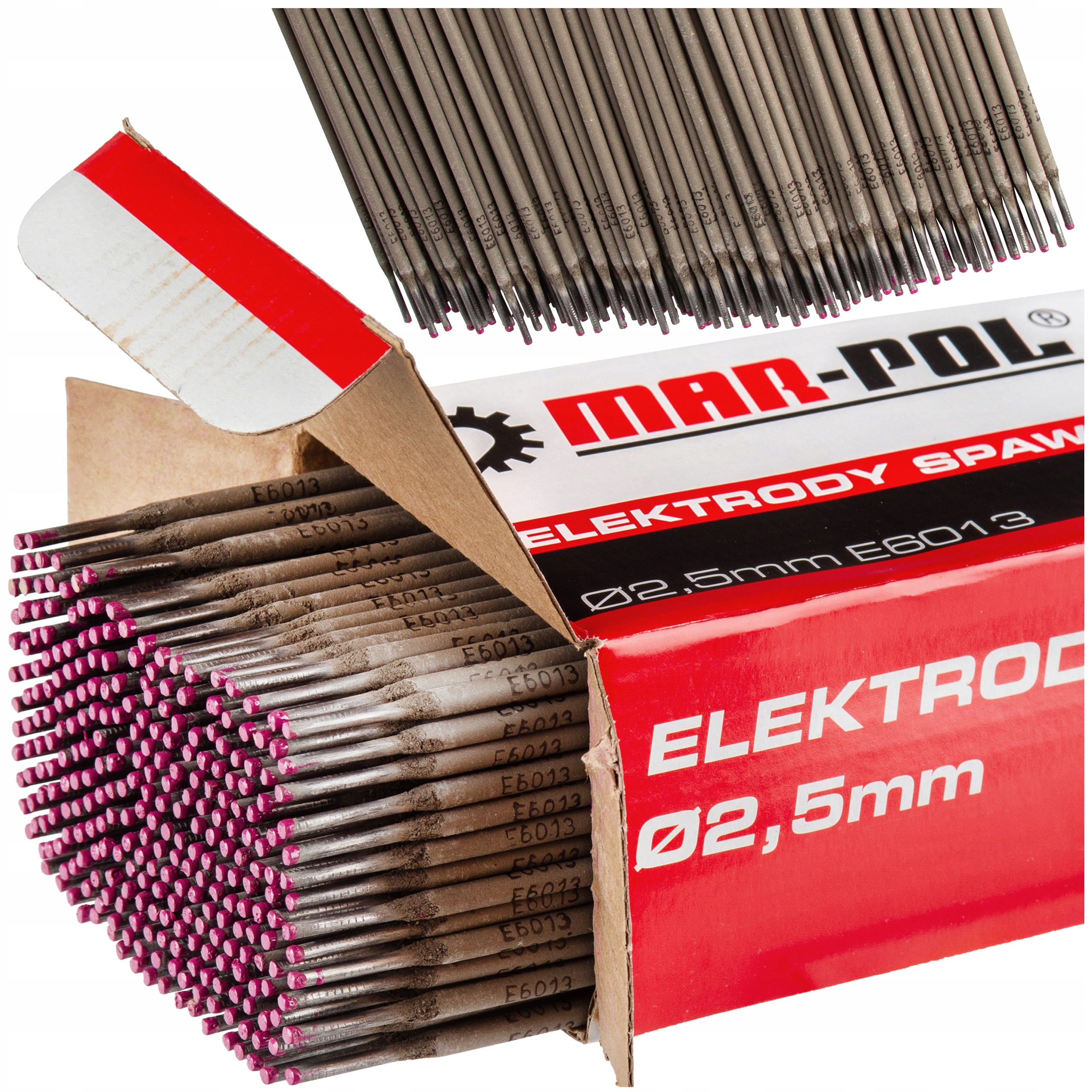 ELEKTRODY SPAWALNICZE 2,5mm 300mm ELEKTRODA 5kg ELEKTRODY RUTYLOWE MAR-POL