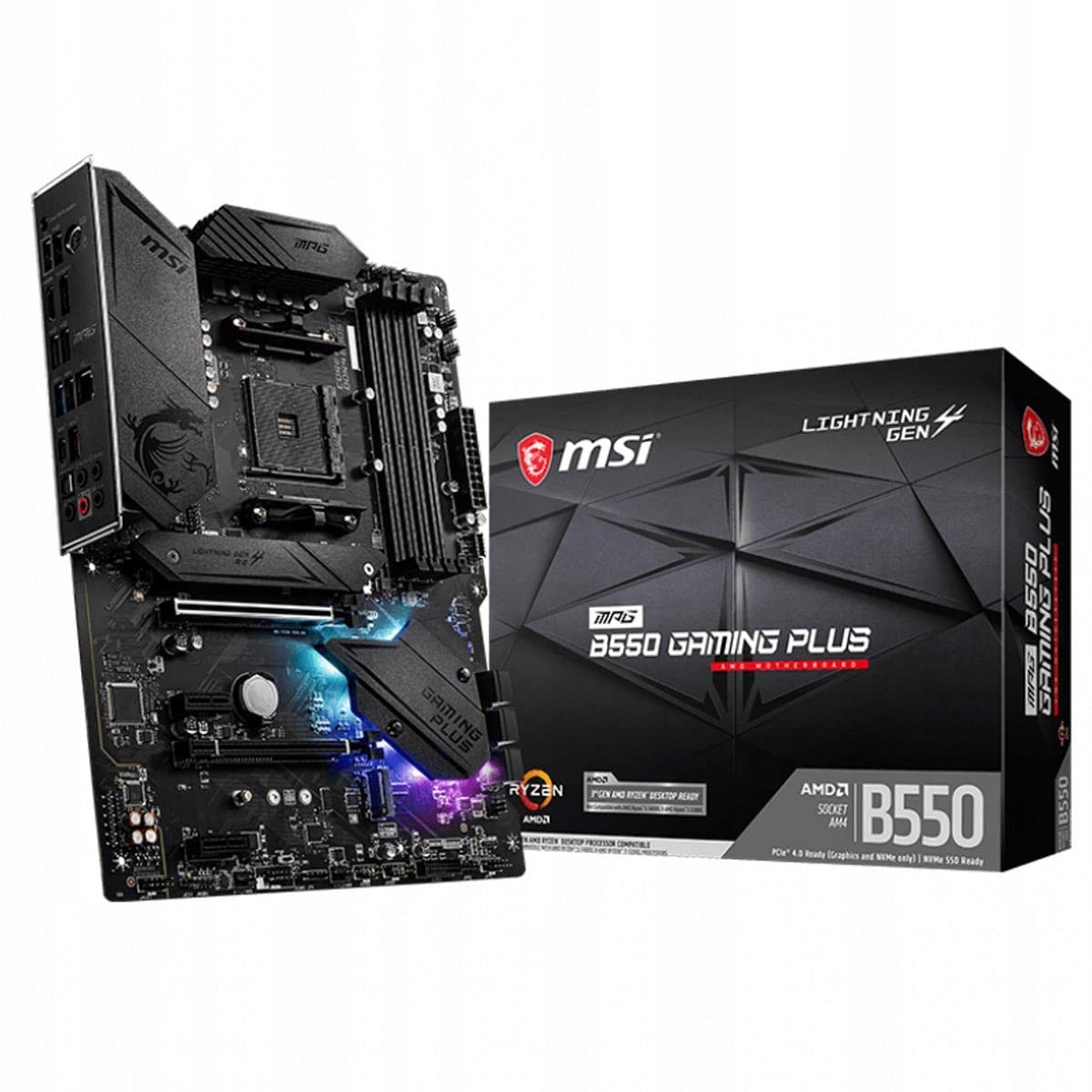 MSI MPG B550 Gaming Plus Płyta Główna AMD AM4 DDR4 M.2 USB 3.2 HDMI ATX