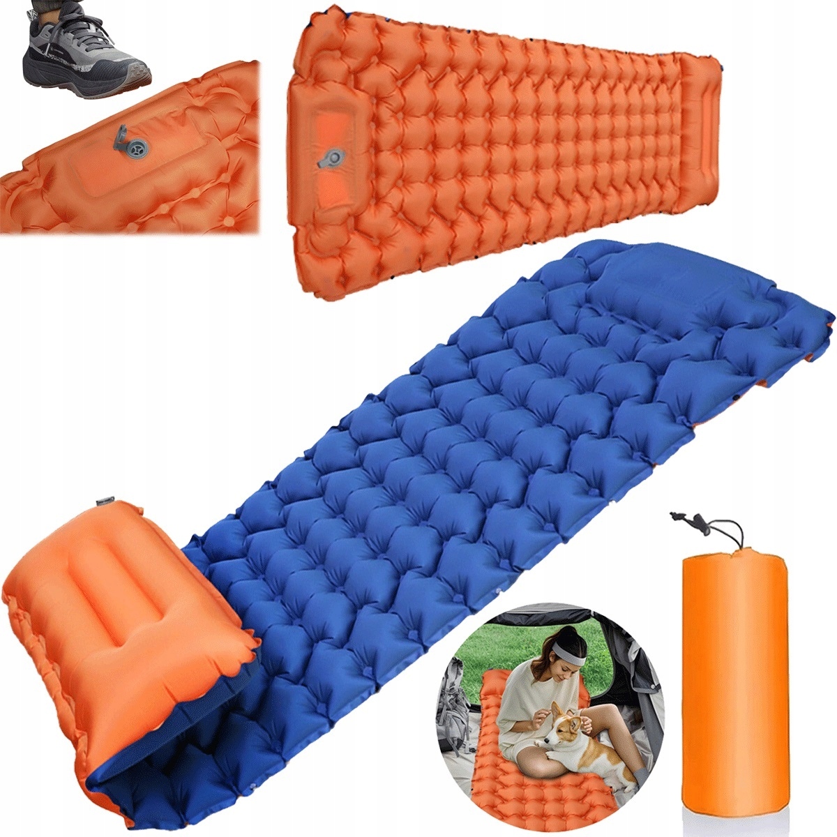 Voděodolná 40D nylonová Tpu matrace s polštářkem, lehká, přenosná