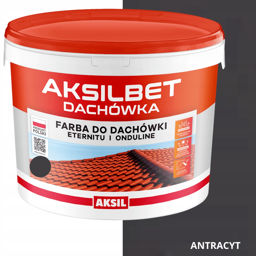 Aksilbet Strešná Krytina Farba Na Strechu 10 L Antracit 7024
