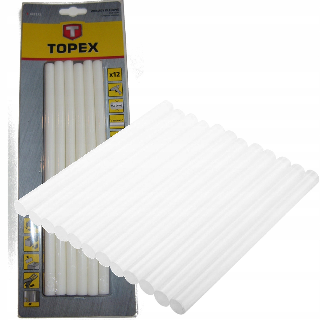 

Białe Wkłady Klejowe Do Pistoletu 12szt 11x250mm