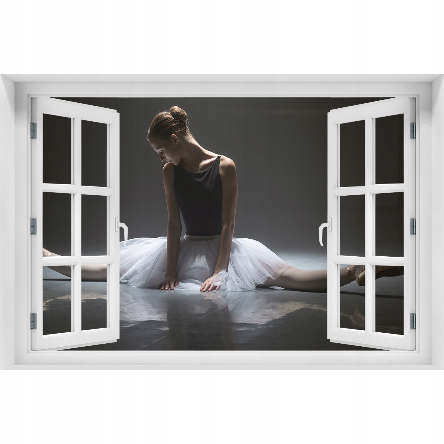 

Fotoobraz Naklejka ścienna Okno Baletnica 150x100