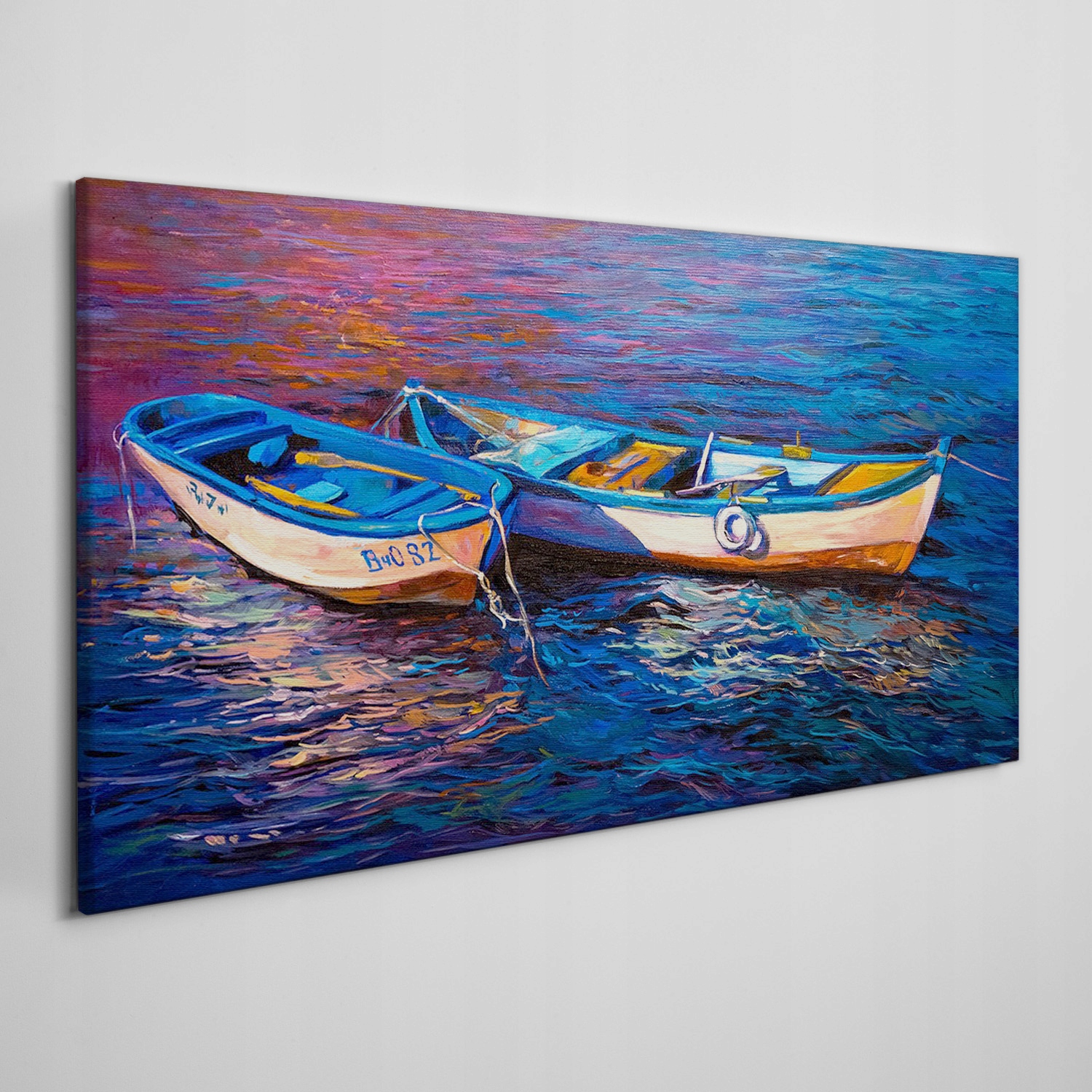 

Obraz na płótnie Łodzie morze woda fale 120x60 cm