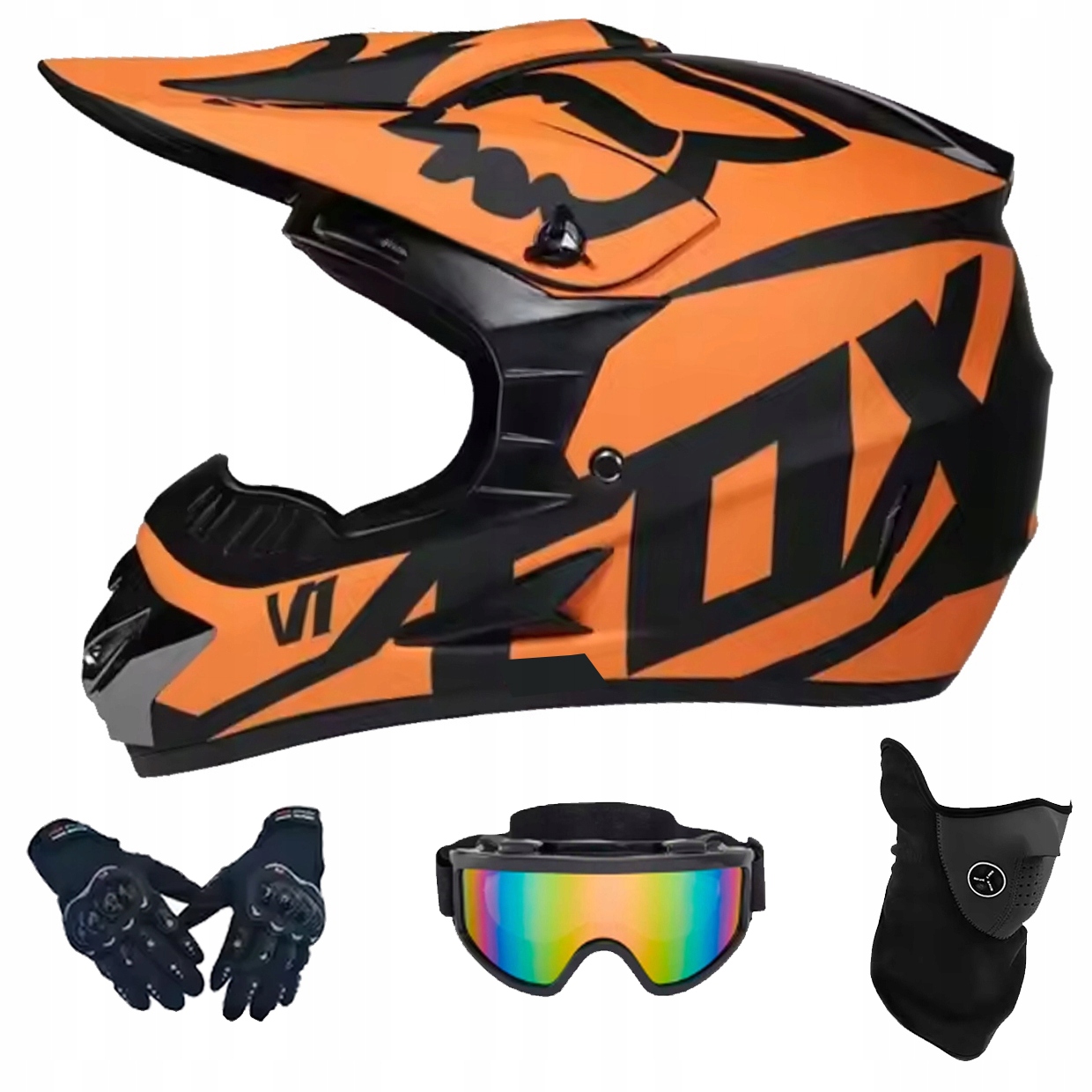 Helma Na Elektrickou Koloběžku Cross Enduro Quad Bmx Helma Brýle Rukavice M