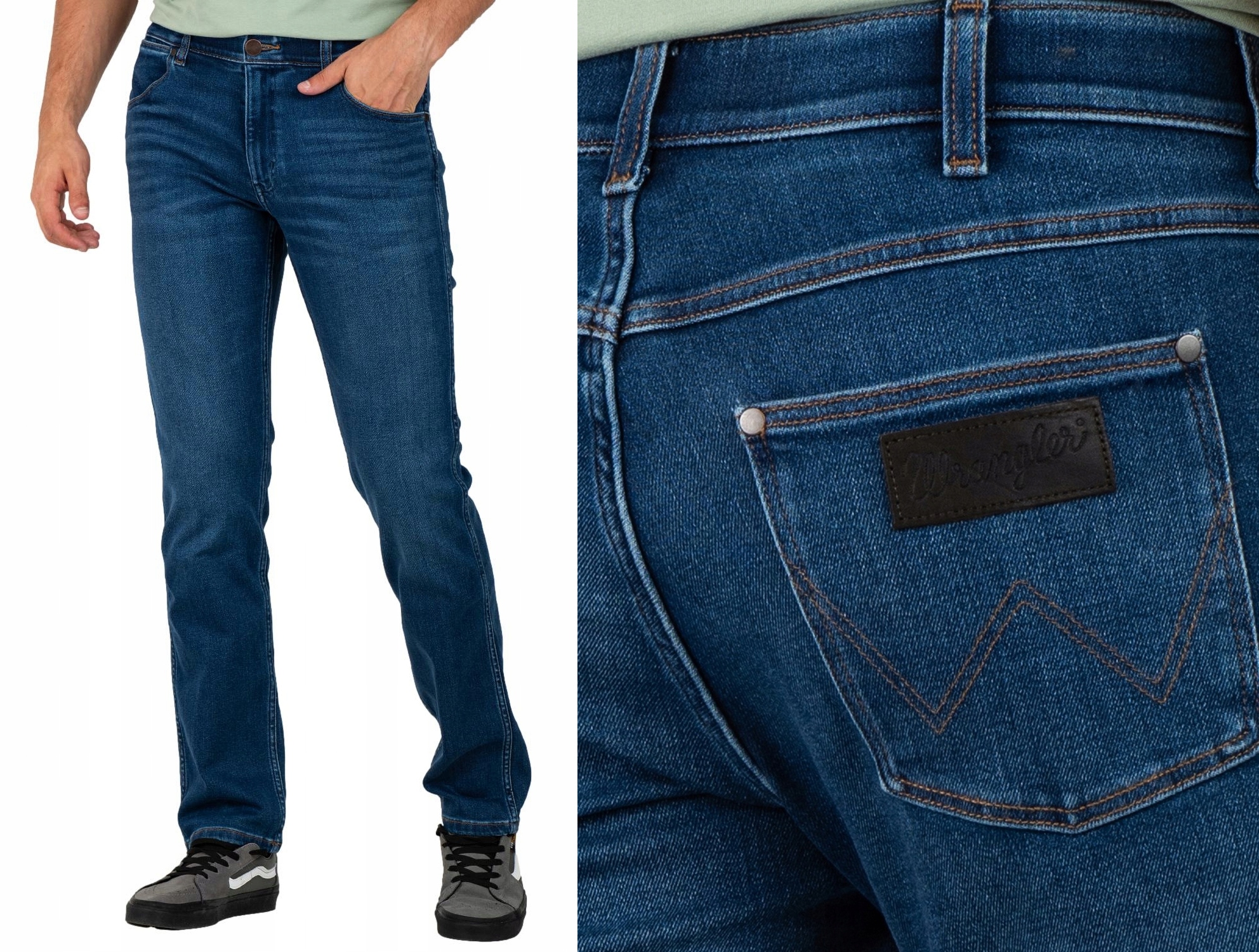 Wrangler Greensboro pánské jednoduché džínové kalhoty Olympia W46 L32