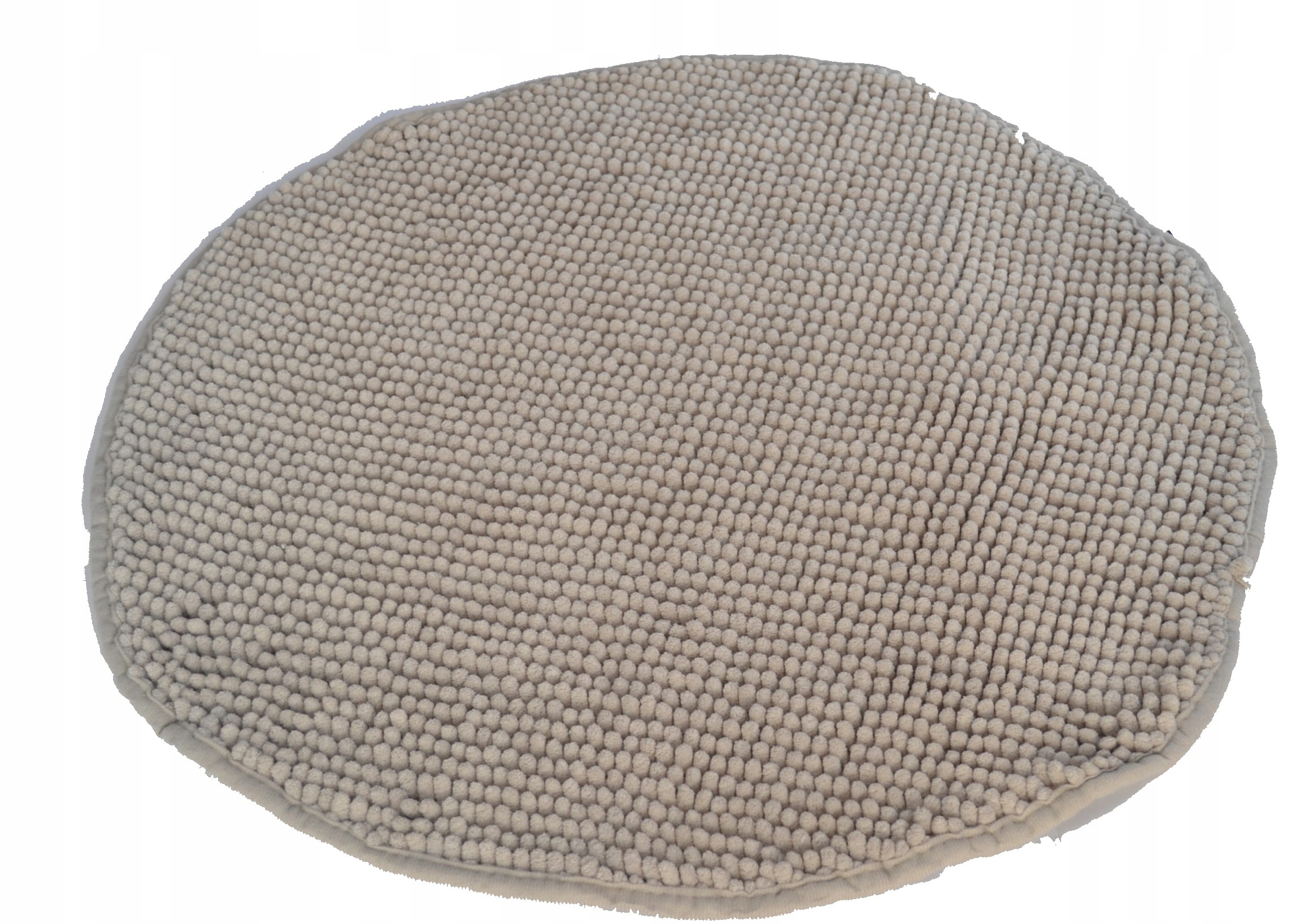 

Fringe Dywanik Łazienkowy okrągły 60 cm Jasny Beż