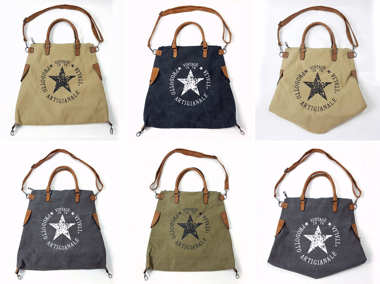 

Torebka Gwiazda Vintage Worek Shopper Bag Torba XL