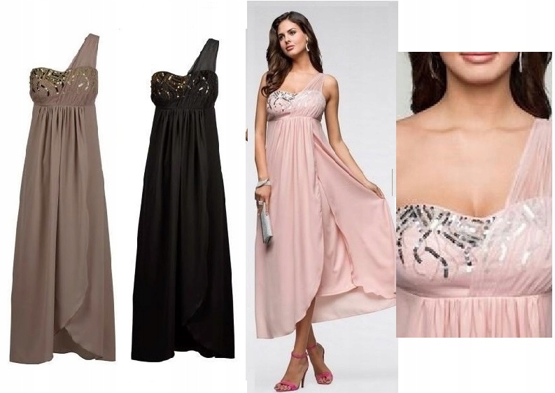 

Piękna Sukienka Żorżeta CEKINy 2 kolory 44/46