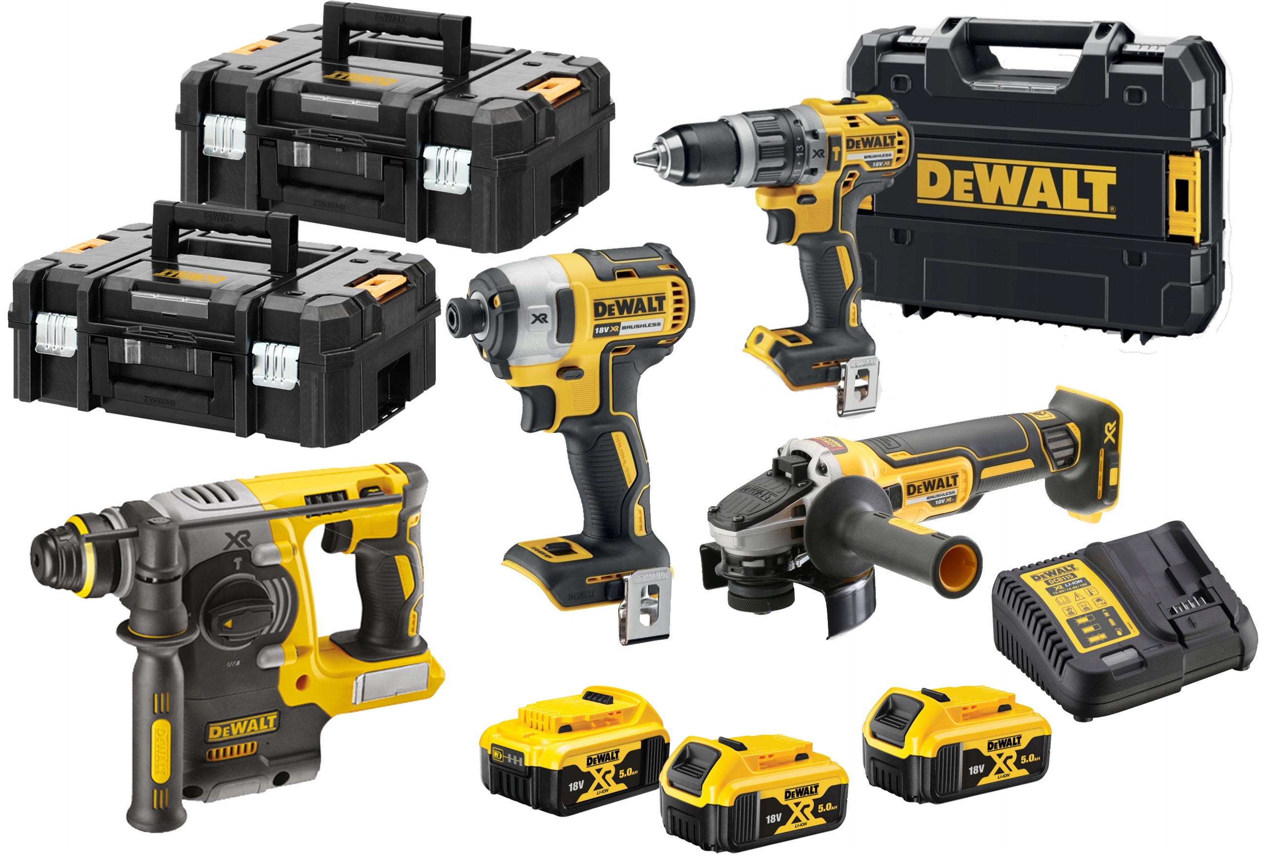 DEWALT ZESTAW DCD796 DCG405 DCH273 DCF887 3XAKU