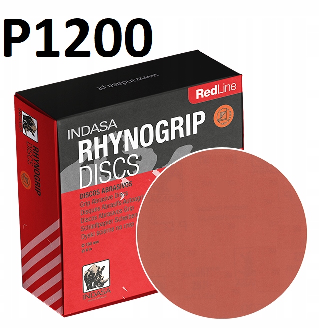 

Indasa Red Krążki Ścierne Rzep 125mm P1200 x10