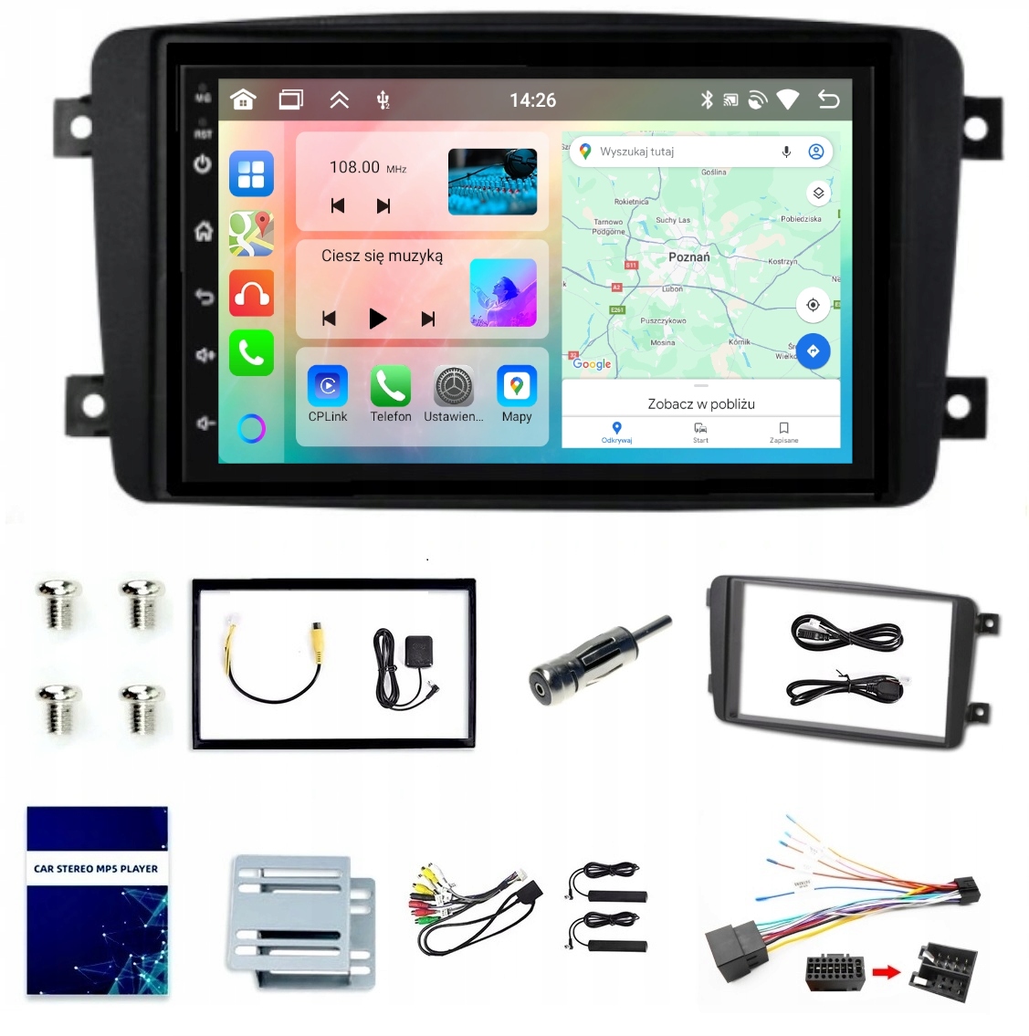 Rádio Navigácia Gps Android Mercedes W203 C209 W639 4GB 64GB